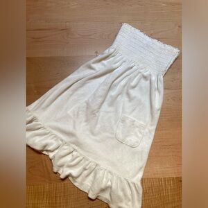 VTG Juicy Couture Y2K WHITE Terry Cloth Dress Swim Beach Cover Up Size M Dress